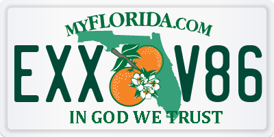 FL license plate EXXV86