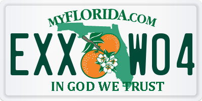 FL license plate EXXW04