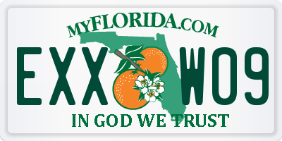 FL license plate EXXW09