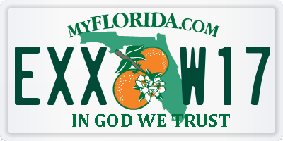 FL license plate EXXW17