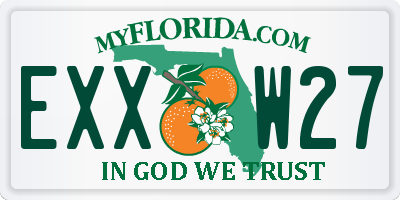 FL license plate EXXW27