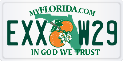 FL license plate EXXW29