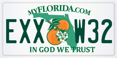 FL license plate EXXW32