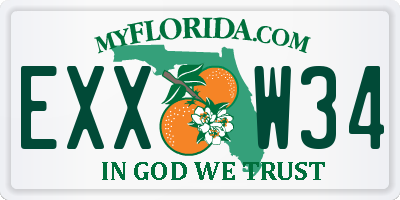 FL license plate EXXW34