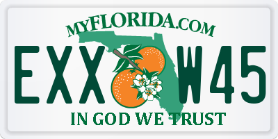 FL license plate EXXW45