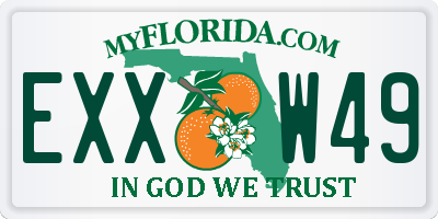FL license plate EXXW49