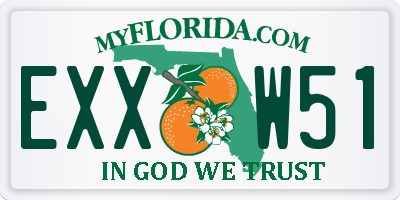 FL license plate EXXW51