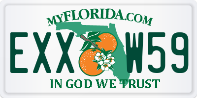 FL license plate EXXW59