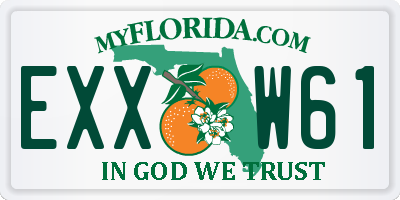 FL license plate EXXW61