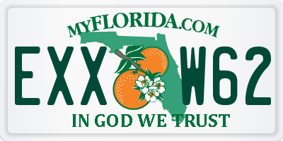 FL license plate EXXW62