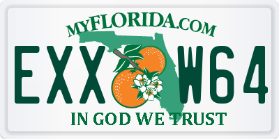 FL license plate EXXW64