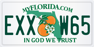 FL license plate EXXW65