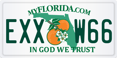FL license plate EXXW66