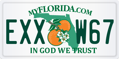 FL license plate EXXW67