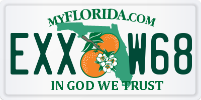 FL license plate EXXW68