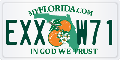 FL license plate EXXW71