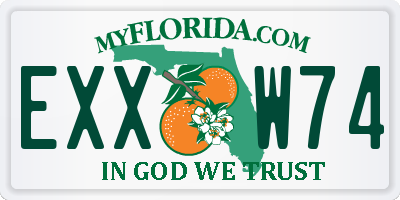 FL license plate EXXW74