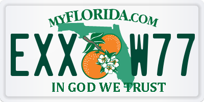 FL license plate EXXW77
