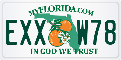 FL license plate EXXW78
