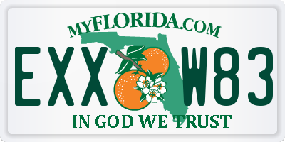 FL license plate EXXW83