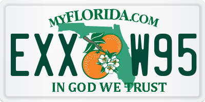 FL license plate EXXW95
