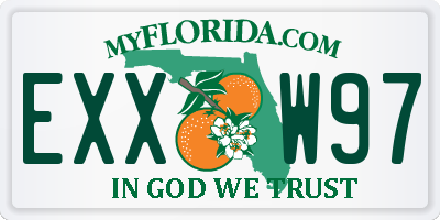 FL license plate EXXW97