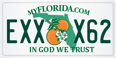FL license plate EXXX62