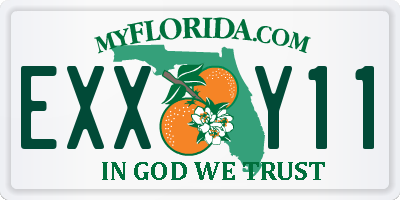 FL license plate EXXY11