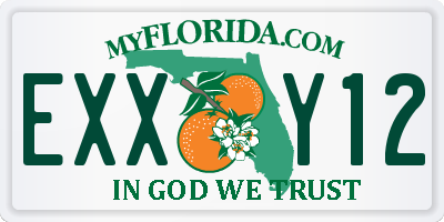 FL license plate EXXY12