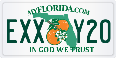 FL license plate EXXY20
