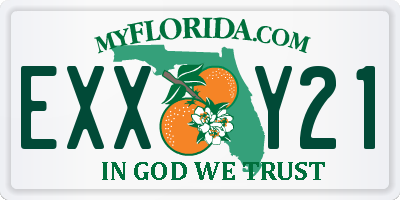 FL license plate EXXY21
