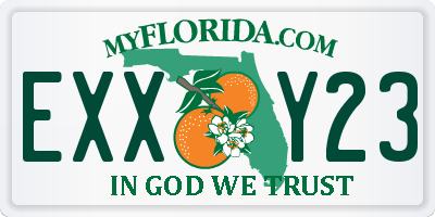 FL license plate EXXY23