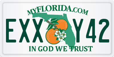 FL license plate EXXY42
