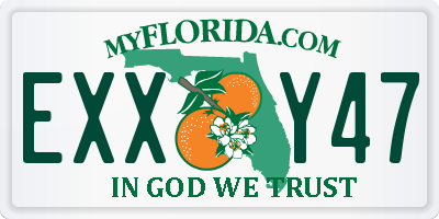 FL license plate EXXY47