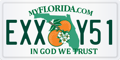FL license plate EXXY51