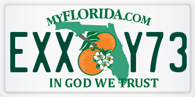 FL license plate EXXY73