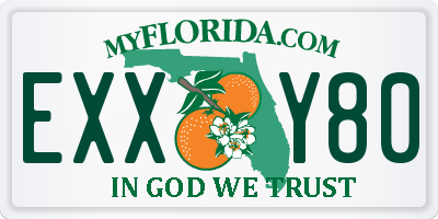 FL license plate EXXY80