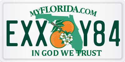 FL license plate EXXY84