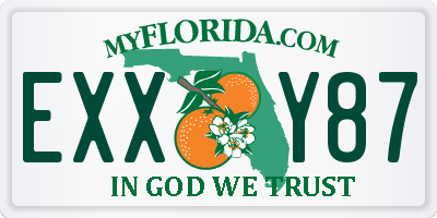 FL license plate EXXY87