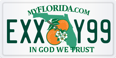 FL license plate EXXY99