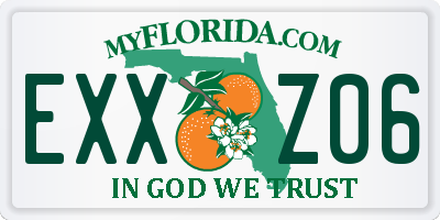 FL license plate EXXZ06