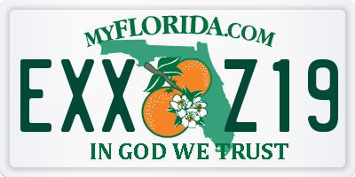 FL license plate EXXZ19
