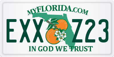 FL license plate EXXZ23