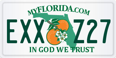 FL license plate EXXZ27