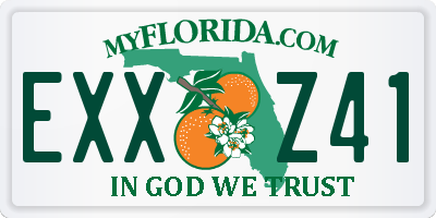 FL license plate EXXZ41