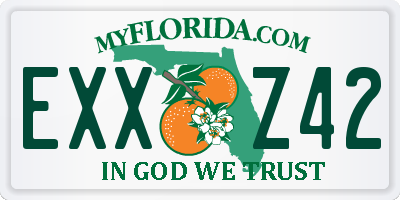 FL license plate EXXZ42