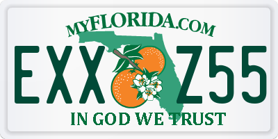 FL license plate EXXZ55