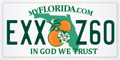 FL license plate EXXZ60