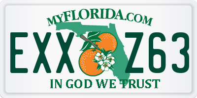 FL license plate EXXZ63