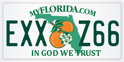 FL license plate EXXZ66